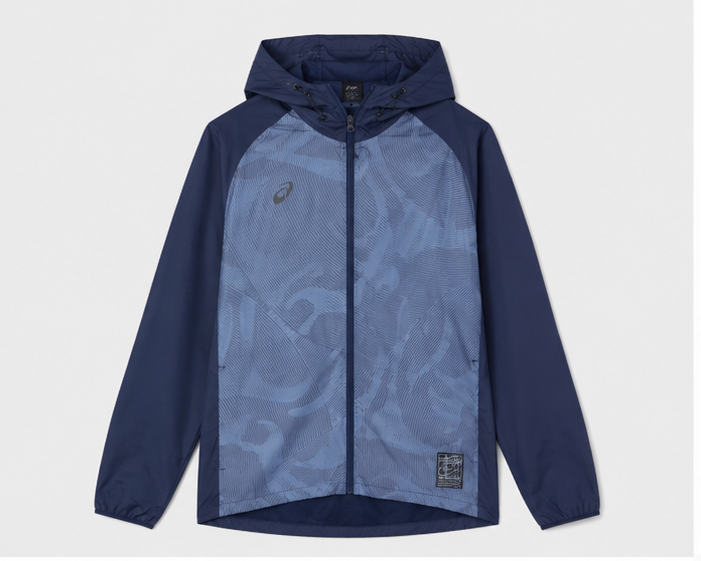 ASICS Asia Exclusive Fleece-Lined Navy Blue Woven Tracksuit