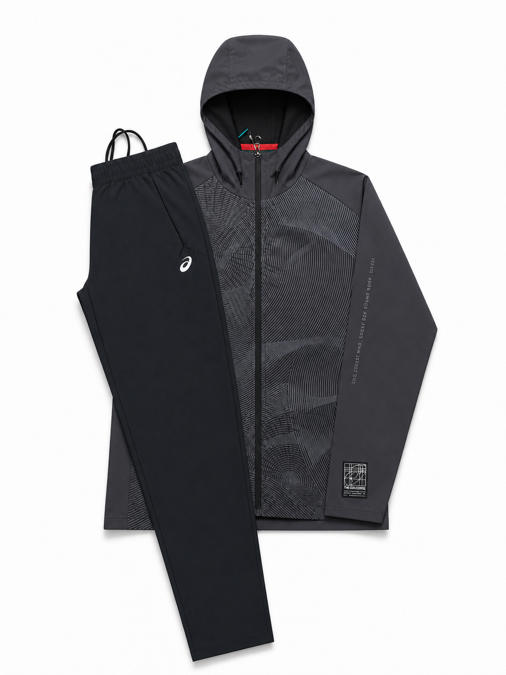 ASICS Asia Exclusive Fleece-Lined Black Woven Tracksuit