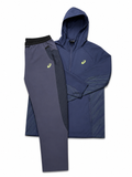 ASICS Velocity Performance Lightweight Hooded Tracksuit Set – Navy Blue